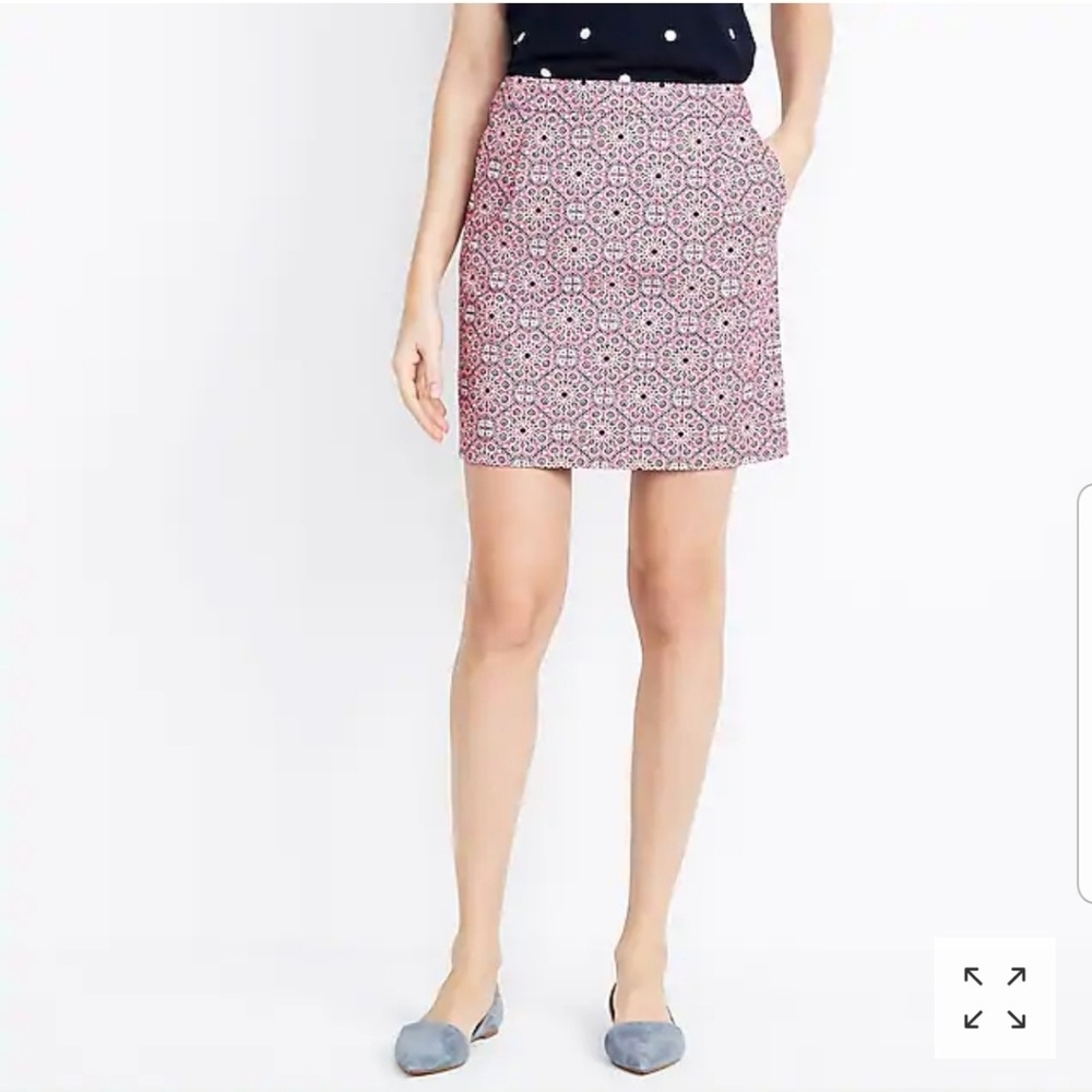 J. Crew factory Printed Basket Weave Mini, sz 6